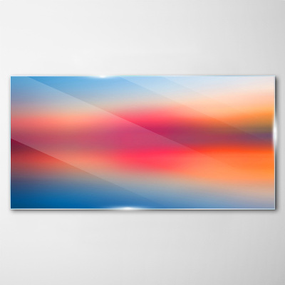 Sunset in pastel shades Glass Print