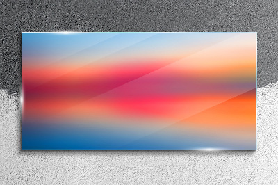 Sunset in pastel shades Glass Print