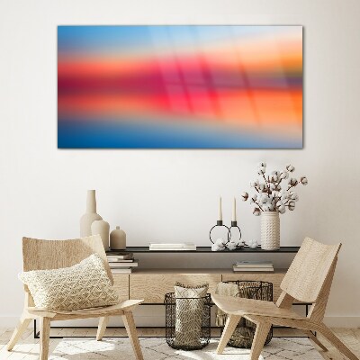 Sunset in pastel shades Glass Print