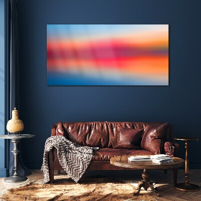 Sunset in pastel shades Glass Print