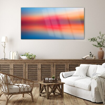 Sunset in pastel shades Glass Print