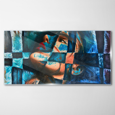 Fragments of emotions in color Glass Print