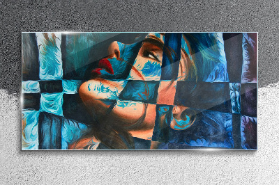 Fragments of emotions in color Glass Print