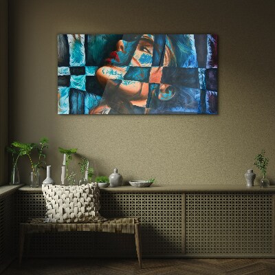 Fragments of emotions in color Glass Print