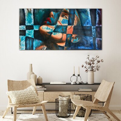 Fragments of emotions in color Glass Print