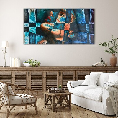 Fragments of emotions in color Glass Print