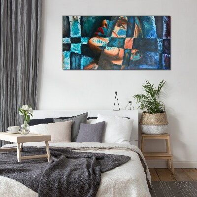 Fragments of emotions in color Glass Print