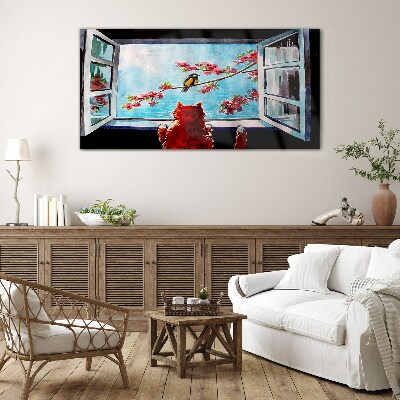A window into the world of spring colors Glass Wall Art