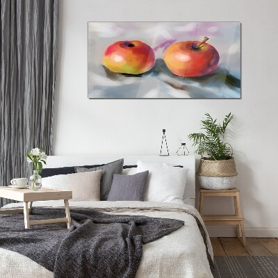 Apple fruit Glass Print