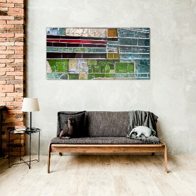 Abstract landscape in glass Glass Print