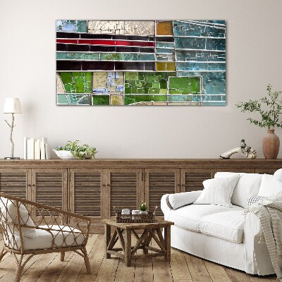 Abstract landscape in glass Glass Print