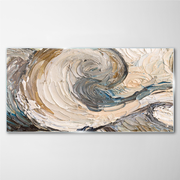 Dynamic color waves Glass Wall Art