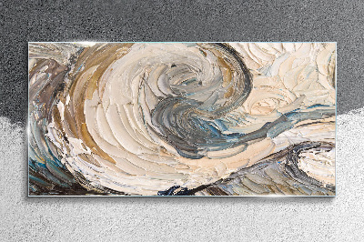 Dynamic color waves Glass Wall Art