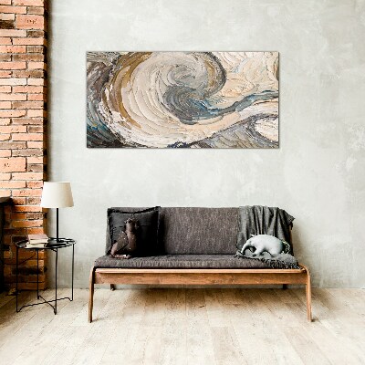 Dynamic color waves Glass Wall Art