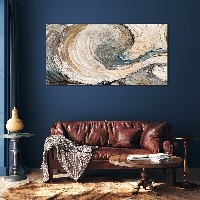 Dynamic color waves Glass Wall Art