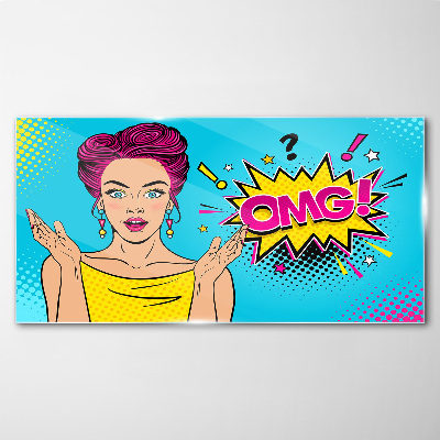 Pop Art Surprise Glass Wall Art