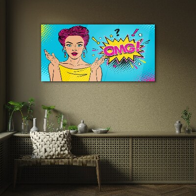Pop Art Surprise Glass Wall Art