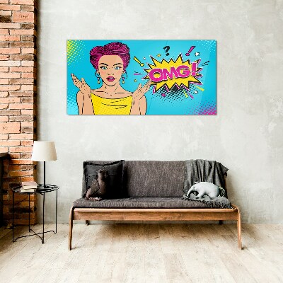Pop Art Surprise Glass Wall Art