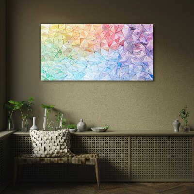 Colorful triangle mosaic Glass Wall Art