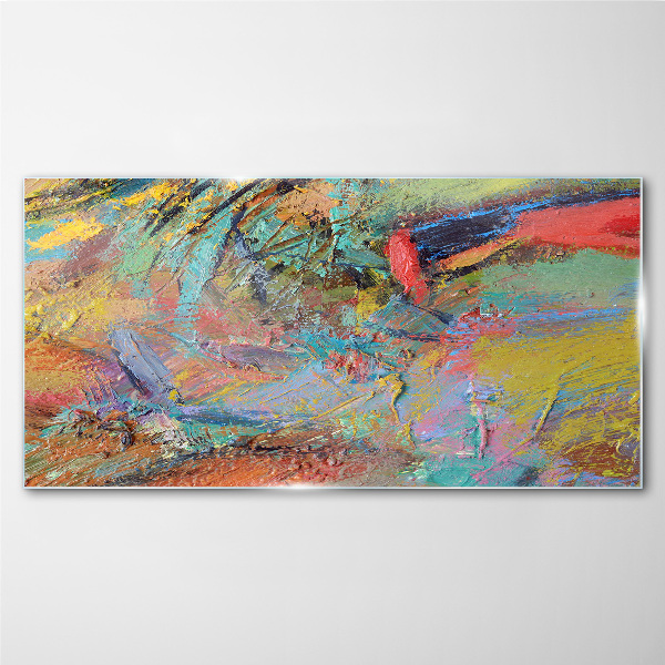 Colorful abstract landscape Glass Wall Art