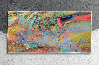 Colorful abstract landscape Glass Wall Art