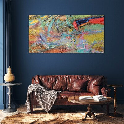 Colorful abstract landscape Glass Wall Art