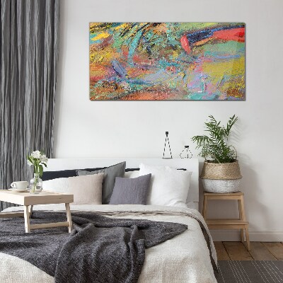 Colorful abstract landscape Glass Wall Art