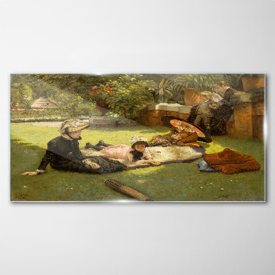 Summer Afternoon in the Garden Glass Wall Art