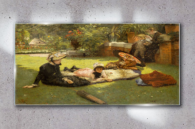 Summer Afternoon in the Garden Glass Wall Art