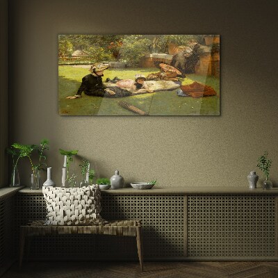 Summer Afternoon in the Garden Glass Wall Art