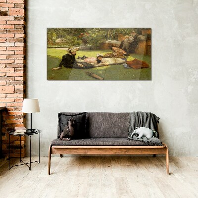 Summer Afternoon in the Garden Glass Wall Art