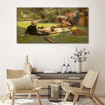 Summer Afternoon in the Garden Glass Wall Art