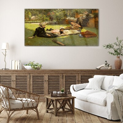 Summer Afternoon in the Garden Glass Wall Art