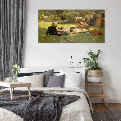 Summer Afternoon in the Garden Glass Wall Art