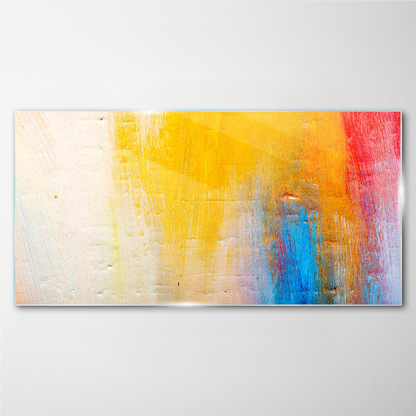 Colorful abstraction on a white background Glass Wall Art