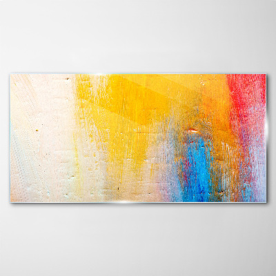 Colorful abstraction on a white background Glass Wall Art