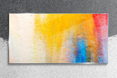 Colorful abstraction on a white background Glass Wall Art