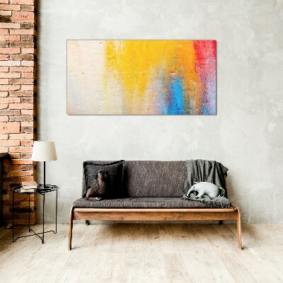 Colorful abstraction on a white background Glass Wall Art