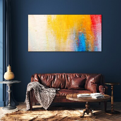 Colorful abstraction on a white background Glass Wall Art