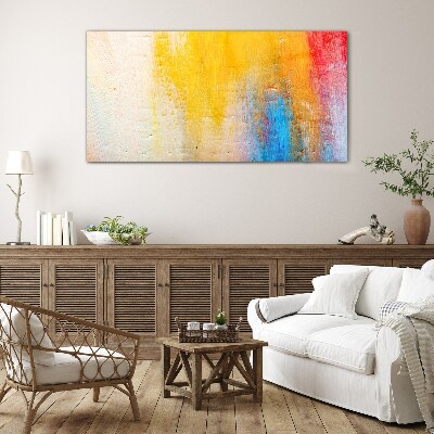 Colorful abstraction on a white background Glass Wall Art