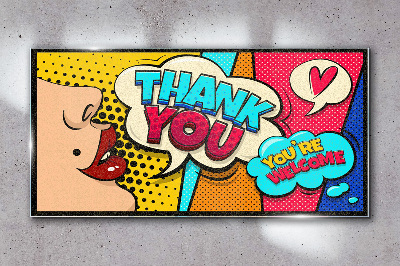 Pop Art: Expression of Gratitude Glass Wall Art