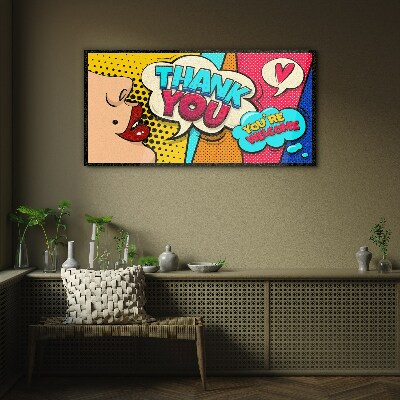 Pop Art: Expression of Gratitude Glass Wall Art