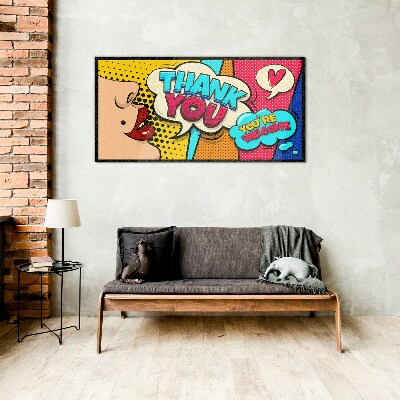 Pop Art: Expression of Gratitude Glass Wall Art