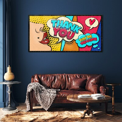 Pop Art: Expression of Gratitude Glass Wall Art