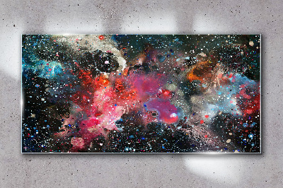 Cosmic explosion of colors Glass Wall Art