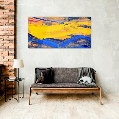 The colors of the sky and sea Glass Wall Art