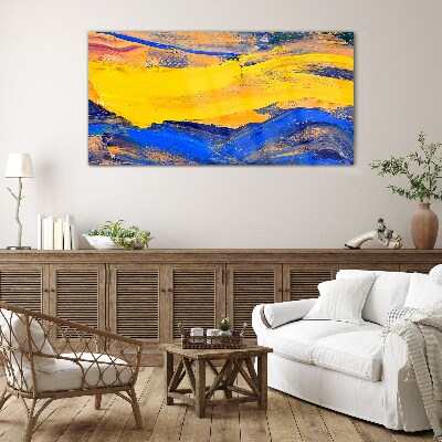The colors of the sky and sea Glass Wall Art