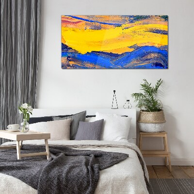 The colors of the sky and sea Glass Wall Art
