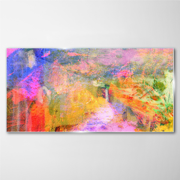 Colorful abstract landscape Glass Wall Art