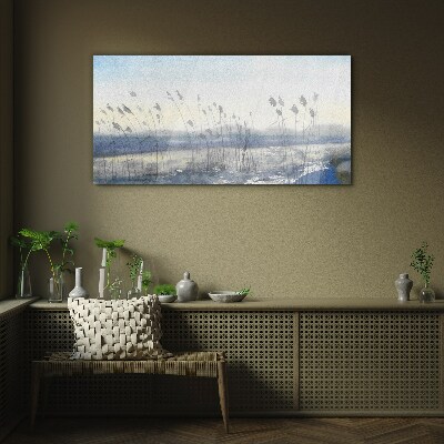 Abstraction winter snow Glass Wall Art